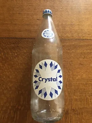 Vintage Crystal Cordial Bottle  900ml Soft Drink With Lemonade Lid  Free Post • $21