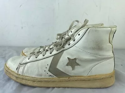 Vintage Converse Dr J All Star Hi Top Leather Size 10 Made In USA Authentic 1970 • $125
