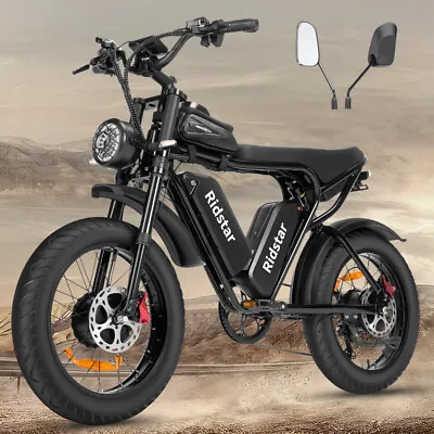 Ridstar 1000W/2000W 15Ah/20Ah/40Ah Battery 20'' Fat Tire Mountain Cycling E-bike • $849.89