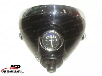 Fit For Lucas 8  HEADLAMP COMPLETE FLAT GLASS BEAM UNIT VINTAGE PRE WAR STYLE • $218.81