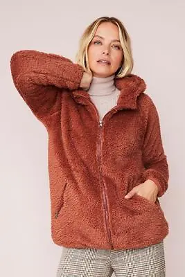 $27.37 • Buy Capture Hooded Sherpa Fleece Jacket Womens Clothing  Jackets  Vests Jacket