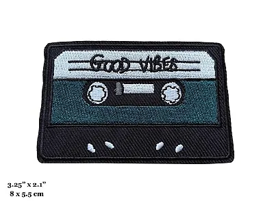 Vintage Cassette Tape 90's Good Vibes Music Embroidered Iron On Patch • $4.99
