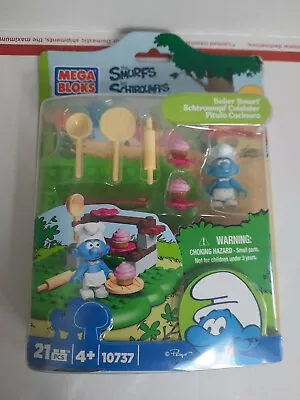 Mega Bloks The Smurfs Baker Smurf  21 Pcs #10737 NEW • $34.95