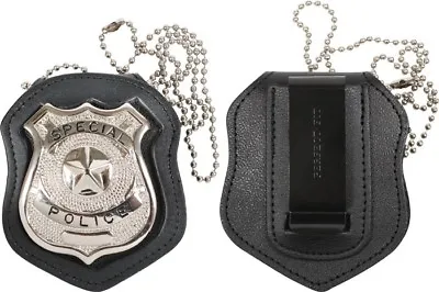 $13.99 • Buy Rothco Cut Out & Clip On Leather Police/Security Shield Badge Holder