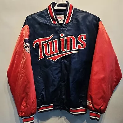 Vtg Starter Minnesota Twins MLB Baseball Satin Warmup Jacket Mens Large Dugout • $94.95