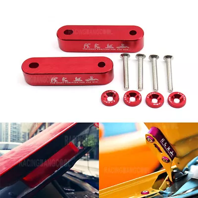 Red Password Billet Aluminum Hood Vent Spacer Risers With 4pcs Fender Washers • $15.99