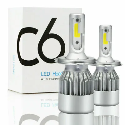COB H4 LED Headlight Kit Light Bulbs High Low Beam 6000K HB2 9003 2600W 390000LM • $11.99