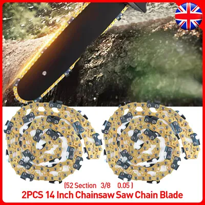 2PCS 14 Inch 52 Drive Links Chainsaw Saw Chain Parts Tool Chainsaw Blade • £10.79