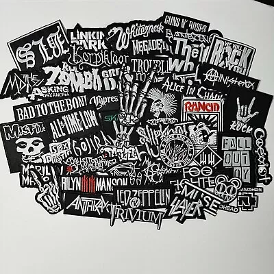 Random Lot 20 Wholesale Rock Band Music Patches Sew-on Applique Iron-on Jackets • $26.99