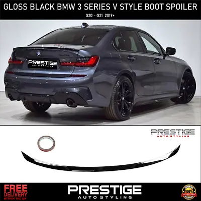 £49.99 • Buy Bmw 3 Series G20 G21 M Performance V Style Rear Boot Spoiler Lip Gloss Black