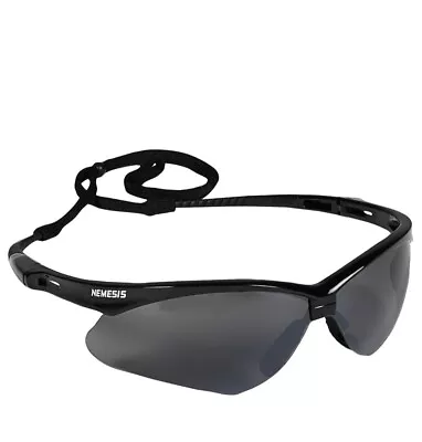 Kleenguard Nemesis Safety Glasses Black Smoke Mirror Lens Gray Sunglasses 25688 • $8.25