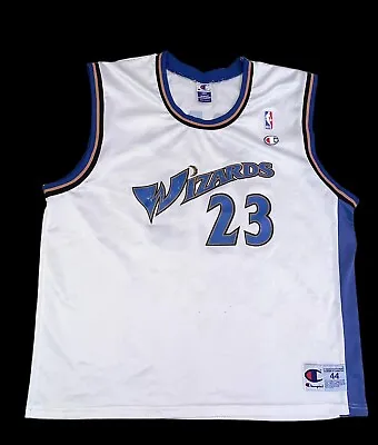 $30 • Buy Vintage Michael Jordan Champion Jersey NBA Washington Wizards (size 44)
