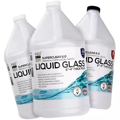 Super Clear Epoxy Resin Liquid Glass Deep Pour Epoxy-3 Gallon Kit • $101