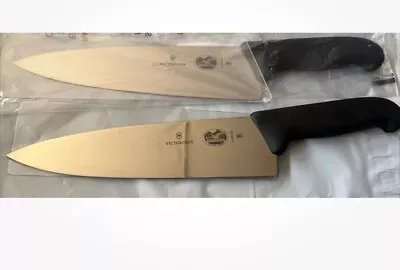 2 Victorinox Swiss Made Fibrox Pro Chef's Knives  8-Inch 5.2063.20 • $49.99