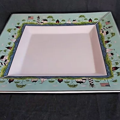 1998 Sakura Warren Kimble Coastal Breeze Square Serving Platter 2196800 EUC 15  • $45.17