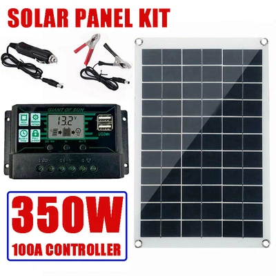 £23.99 • Buy 12V 350W Portable Solar Panel Car Boat Caravan Camper Trickle Battery Charger