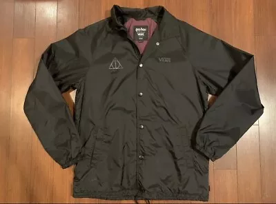 VANS Men's Medium Harry Potter Deathly Hallows Black Windbreaker Jacket Wizard • $32