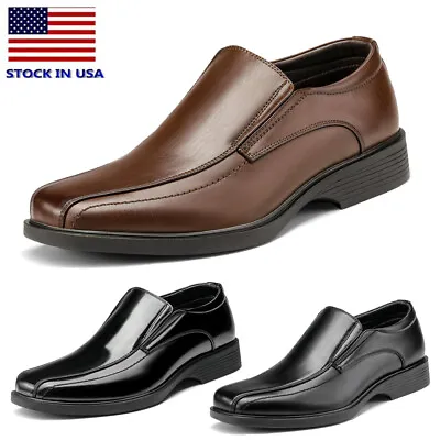 Men's Dress Loafers Slip On Shoes Business Oxfords Party Shoes Wide Size 6.5-15 • $34.79