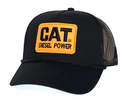 CAT Diesel Power Cap Black Trucker Hat Unisex Adjustable • $18.95