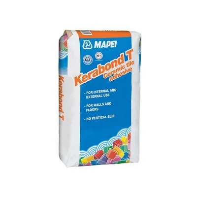 Ceramic Mosaic Tile Adhesive Mapei Kerabond T 20kg Available In Grey Or White • £30.19