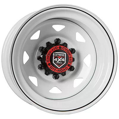 Extreme 4x4 Steel Wheel For Nissan Patrol White 15X10 6/139.7 44N 110.1cb + Cap • $121.32