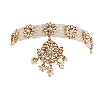 Indian Bollywood Gold Plated Kundan Matha Patti Hairband Bridal Jewelry Set D • $29.99