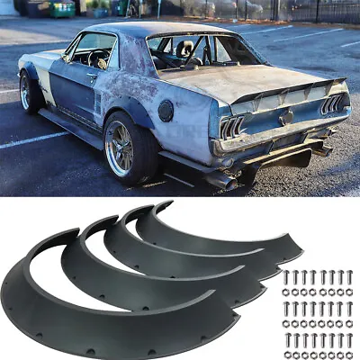 4x 3  Fender Flares Extra Wide Body Wheel Arches For Ford Mustang Sheby GT GTS • $99.27