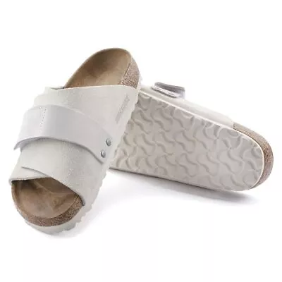 Birkenstock Men's Kyoto Sandals Suede Antique White US 11 M • $90