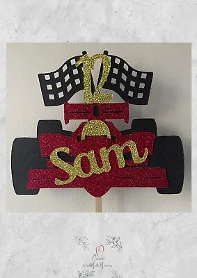 Personalised Formula One F1 Racing Car Cake Topper Any Age Any Name • £4.99