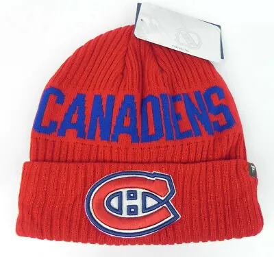 Montreal Canadiens Hockey Nhl Red Vtg Knit Cuffed Beanie Ski Winter Cap Hat New! • $19.95