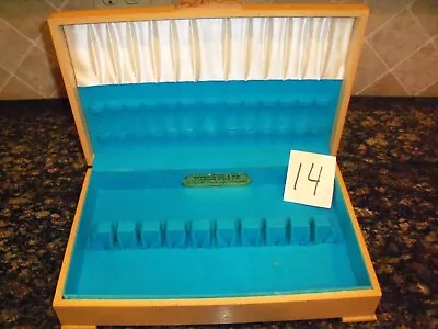 Oneida Community Silversmiths Tudor Plate Flatware Wood Storage Box Chest Case • $12.98