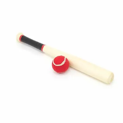£10.99 • Buy Wooden Rounders Bat And Tennis Ball | Rounders Set Outdoor Game For Kids