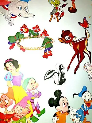 Vintage DISNEY WALLPAPER Baby Kids Room NURSERY DECORATION Mickey Mouse DUMBO • £375.54