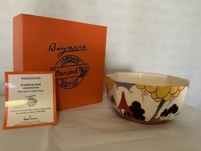 Wedgwood Clarice Cliff Centenary Octagonal Bowl In Summer House Design • £220