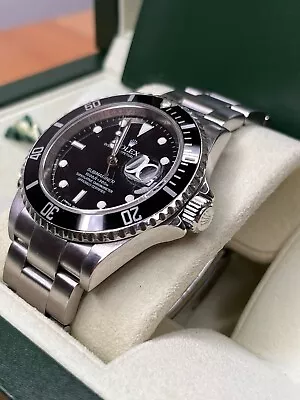 Rolex Submariner Men's Black Watch - 16610 2007 Pre Ceramic • £7995