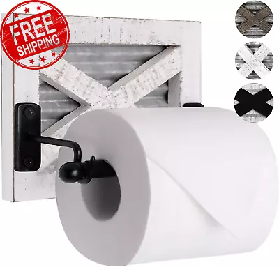 White Farmhouse Toilet Paper Holder - Farmhouse Bathroom Decorative Accessories  • $42.74