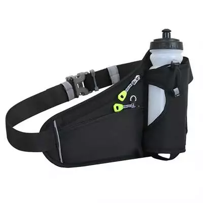 Running Belt Waist Bag Outdoor Sport Fanny Pack With Water Bottle Holder • £9.99