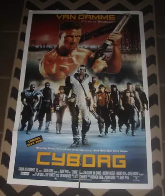 Vintage CYBORG Movie Poster Jean-Claude Van Damme Video Store Promo • $15