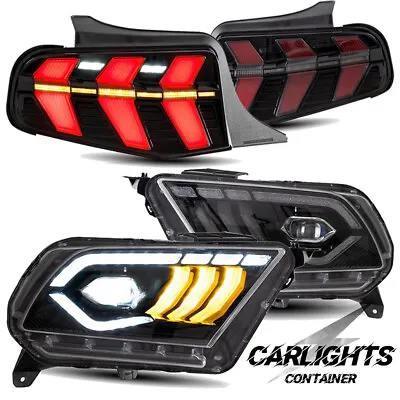 For 2010-12 Ford Mustang W/DRL Sequential Turn Sig. LED Headlights +Tail Lights • $804.99