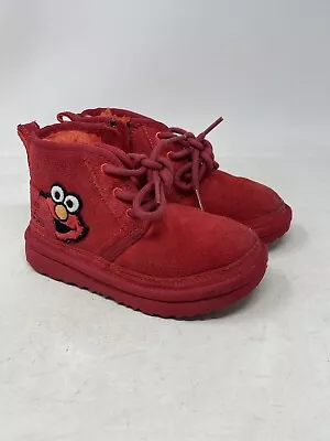 Ugg Sesame Street Elmo Red Winter Comfort Boots Big Kid Size 9 EUC • $39.95