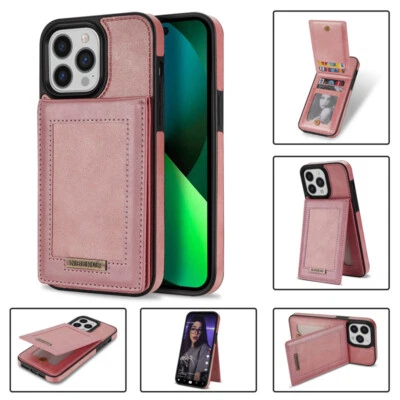 $15.99 • Buy For IPhone 15 14 13 12 11 Pro Max XR 8 Plus Case Leather Wallet Card Stand Cover