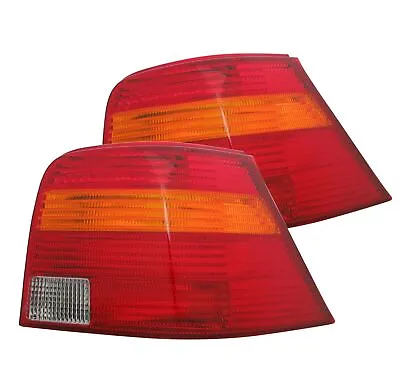 Euro E-Code Red Orange Tail Lights Rear Lamp Set Anniversary For VW Golf MK4 R32 • $109.95