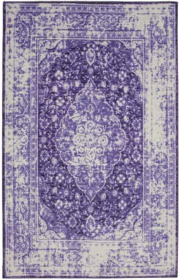 8x10 Mohawk Purple Medallion Bordered Faded Area Rug Z0031 A409 - Aprx 8' X 10' • $615