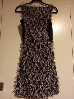 $55 • Buy Scanlan & Theodore Black Cocktail Evening Dress Size 8 Silk Lined Stunning EUC