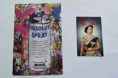 Mr Brainwash Absolute Spray Show Card With Business Card Rarebrainwash Postcard • £25