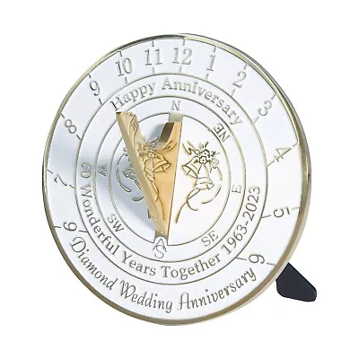 £144.95 • Buy Anniversary Sundial Gift For 60th DiamondWedding Anniversary Handmade For 2023