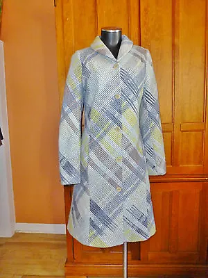 $164.45 • Buy VTG Italy MISSONI Pastel Plaid Check Knit WOOL Mohair Shawl Collar COAT JACKET