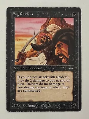 Magic The Gathering MTG Arabian Nights Erg Raiders Dark HP  (Beta Bob) • $3.75