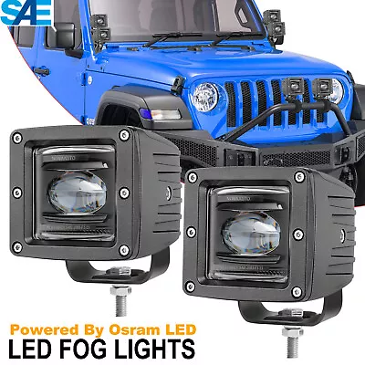 Pair 3  DOT SAE LED Cube Work Light Bar Hyper Spot Driving Fog Pods Offroad ATV • $9.59