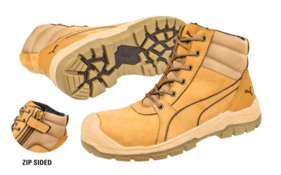 $177.69 • Buy Puma Safety Boots Tornado Wheat Zip Sided Work Boots With Composite Toe Cap
